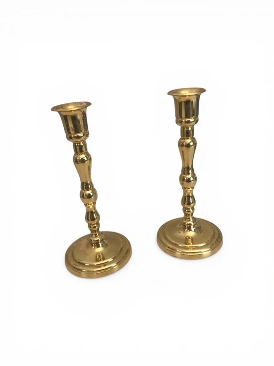 Brass Candlestick Pair - Picture 1 of 1